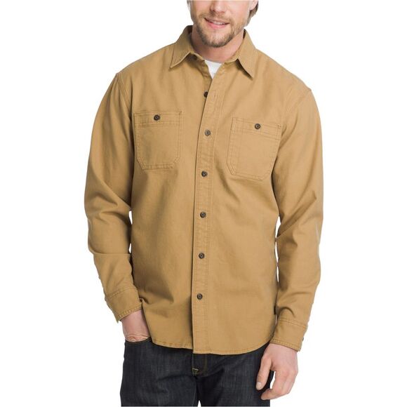 G.H. Bass & Co. Mens Utility Pocket Shirt Jacket, Beige, NWT